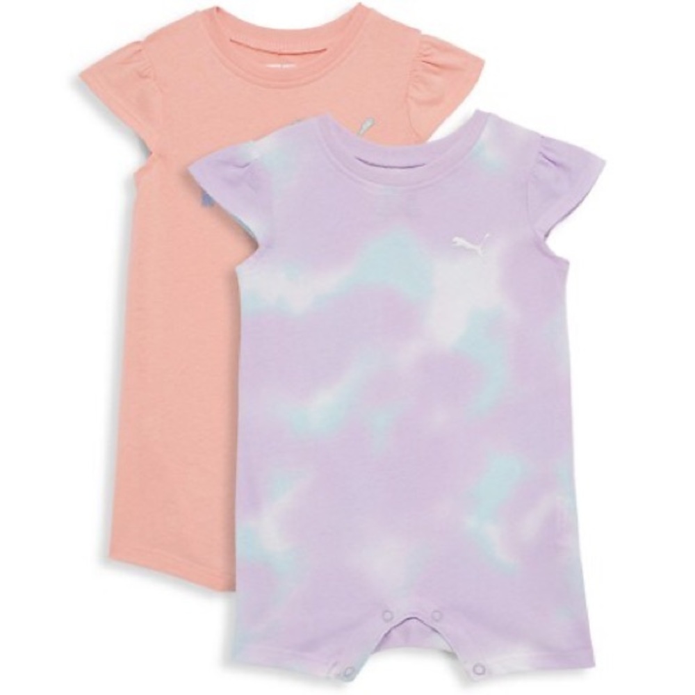 2 Puma Shortalls 12m 12 Months Baby Girl Outfit Rompers